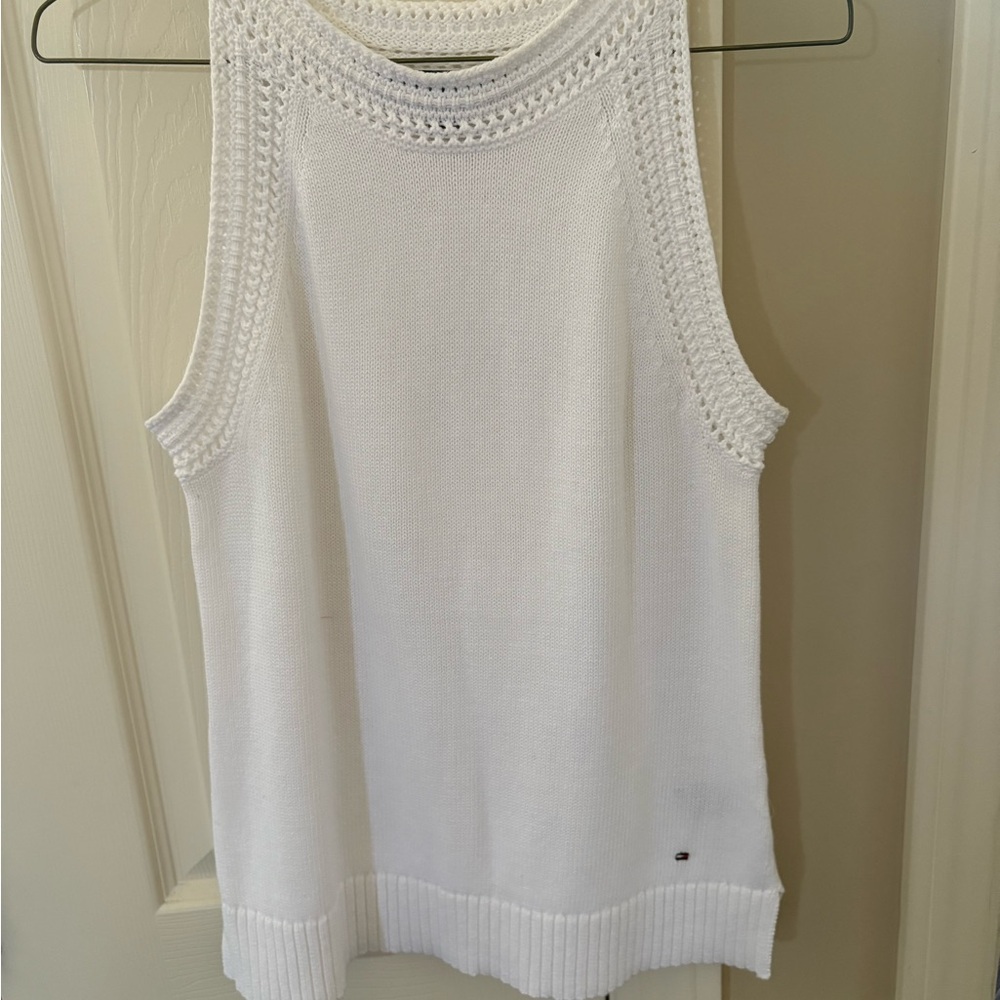 Tommy Hilfiger White Knit Tank Top
